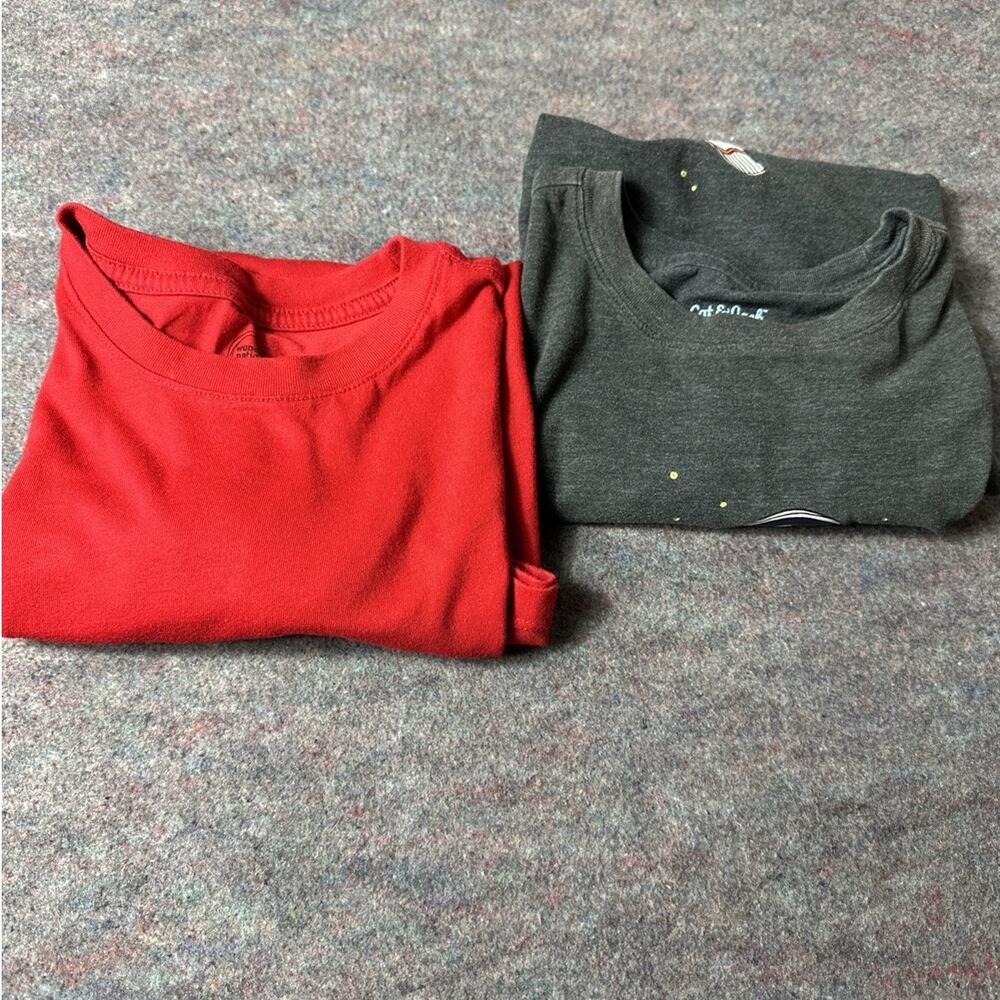 Lot Of 2 Cat & Jack Wonder Nation Youth Boys L Space Astronaut T Shirt Casual